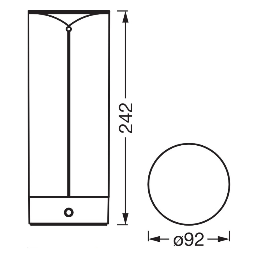 Osram - LED hämardatav puutetundlik välistingimustes kasutatav lauavalgusti ENDURA STYLE LED/1,5W/5V 2500 mAh USB IP54 antratsiit