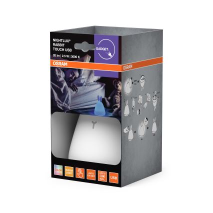 Osram - LED puutetundlik laste öölamp TOUCH LED/2,5W/5V 1200 mAh jänes