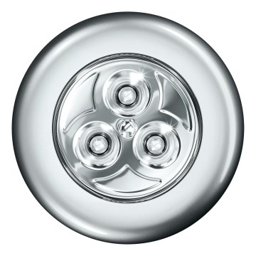 Osram - puutetundlik orientatsioonituli DOT-IT LED/0,2W/3xAAA, läbimõõt 6,8 cm, hõbedane