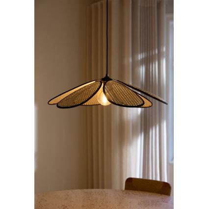 Osram - ripatslamp kaabliga DECOR RATTAN 1xE27/15W/230V läbimõõt 58 cm beež/must