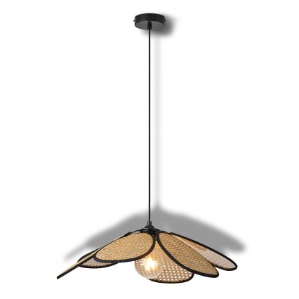 Osram - ripatslamp kaabliga DECOR RATTAN 1xE27/15W/230V läbimõõt 58 cm beež/must