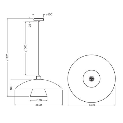 Osram - Ripatsvalgusti kaabliga DECOR FLYING MUSHROOM 1xE27/25W/230V, läbimõõt 50 cm, roheline