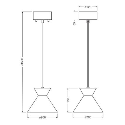Osram - ripatsvalgusti kaabliga DECOR WAIST 1xE27/40W/230V must