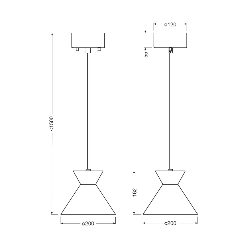 Osram - ripatsvalgusti kaabliga DECOR WAIST 1xE27/40W/230V must