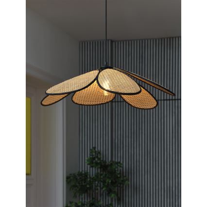 Osram - Ripplamp kaabliga DECOR RATTAN 1xE27/15W/230V Ø 69 cm beež/must