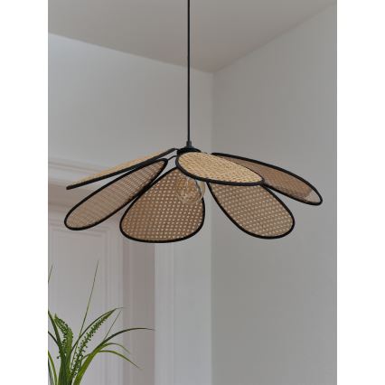 Osram - Ripplamp kaabliga DECOR RATTAN 1xE27/15W/230V Ø 69 cm beež/must