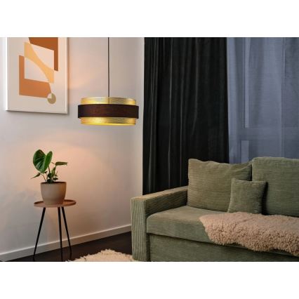 Osram - Rippvalgusti kaabliga DECOR HORNET 3xE27/10W/230V Ø 50 cm must/kuldne