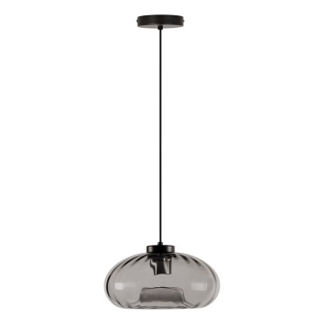 Osram - Rippvalgusti kaabliga DECOR SMOKE 1xE27/12W/230V läbimõõduga 28 cm must/suitsuhall
