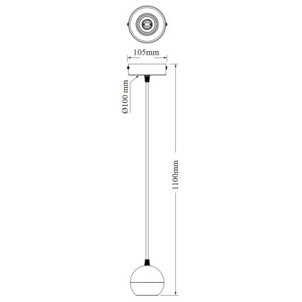Osram - Rippvalgusti kaabliga SPOT SPHERAL 1xGU10/6W/230V valge