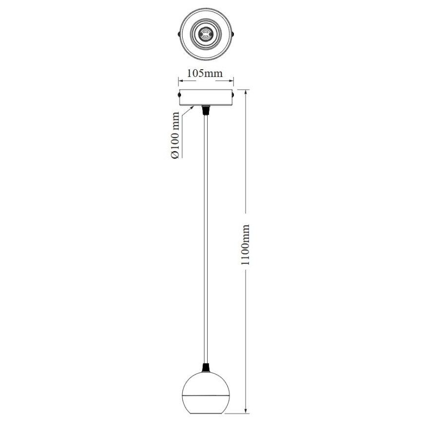 Osram - Rippvalgusti kaabliga SPOT SPHERAL 1xGU10/6W/230V valge