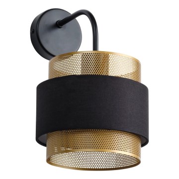 Osram - Seinalamp DECOR HORNET 1xE27/10W/230V must/kuldne