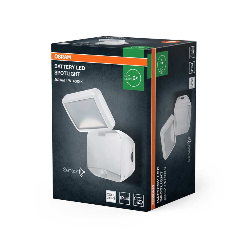 Osram - seinale paigaldatav LED-välisvalgusti anduriga BATTERY LED/4W/4xD IP54