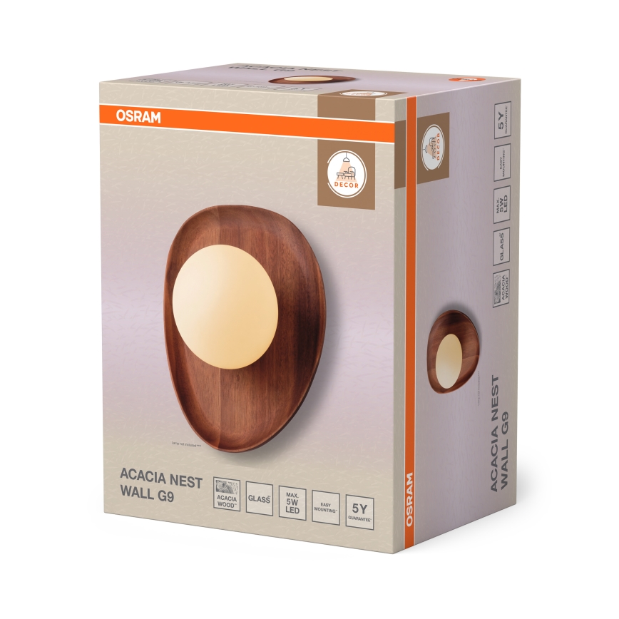 Osram - Seinavalgusti ACACIA NEST 1xG9/5W/230V akasia