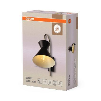 Osram - Seinavalgusti DECOR WAIST 1xE27/40W/230V must