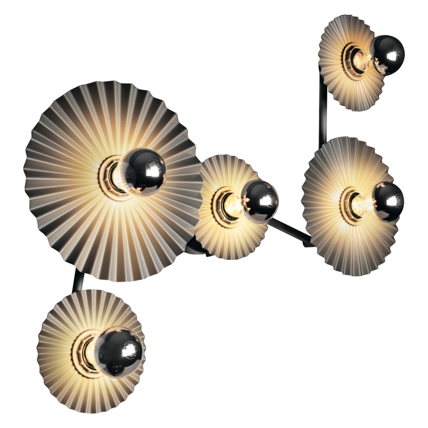Osram - Seinavalgusti PLISSEE 5xE27/15W/230V antratsiit