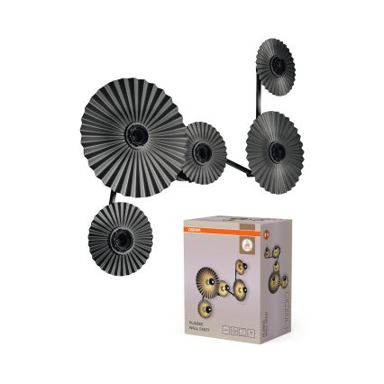 Osram - Seinavalgusti PLISSEE 5xE27/15W/230V antratsiit