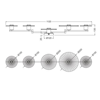 Osram - Seinavalgusti PLISSEE 5xE27/15W/230V kreemjas