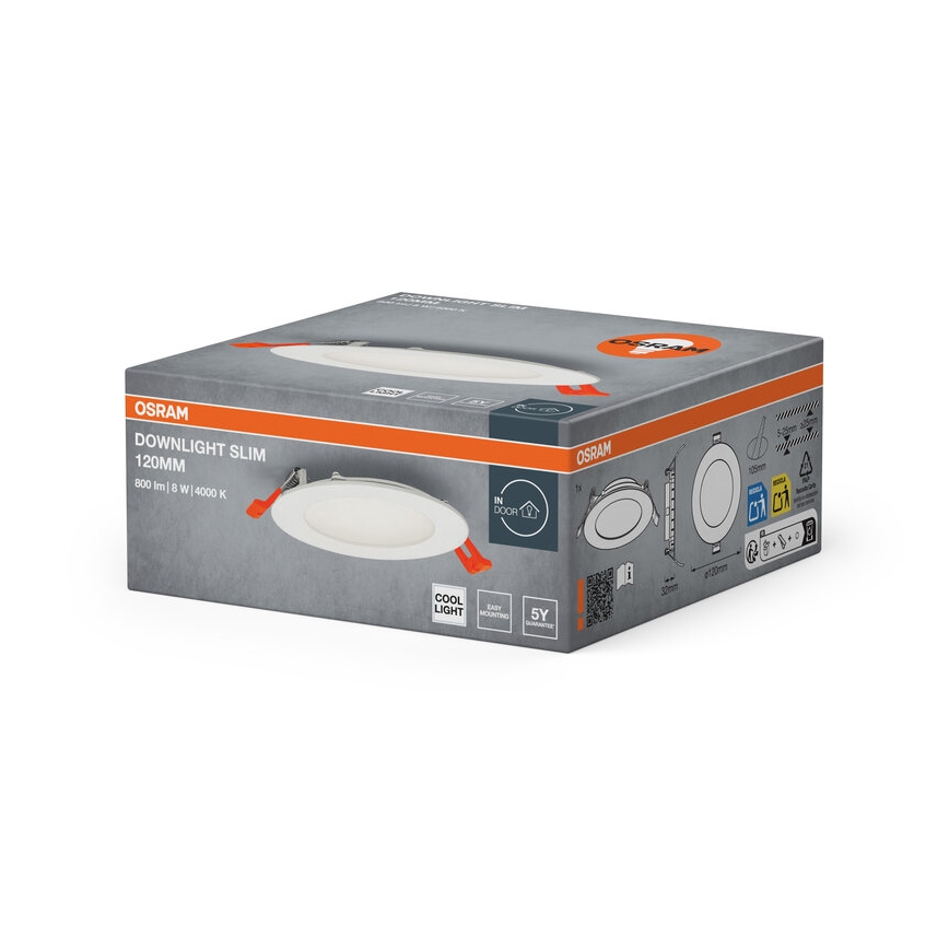 Osram - SLIM LED laessehitatav valgusti 8W/230V 4000K