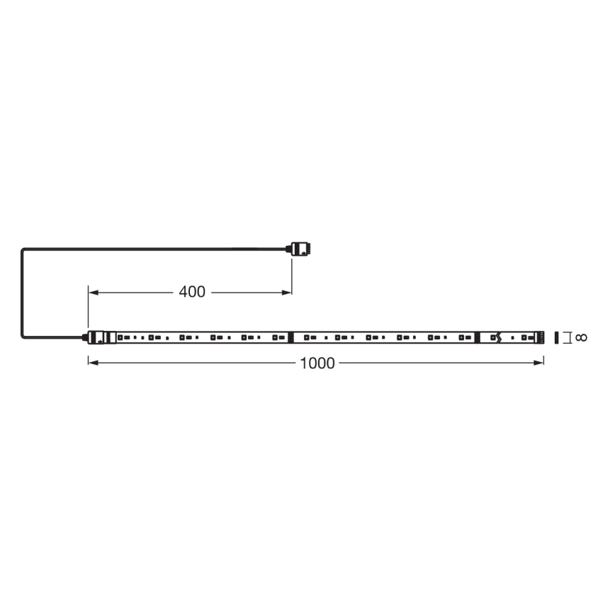 Osram - LED RGB+TW hämardatav riba SMART+ FLEX 1m LED/3,4W/230V 2700-6500K Wi-Fi