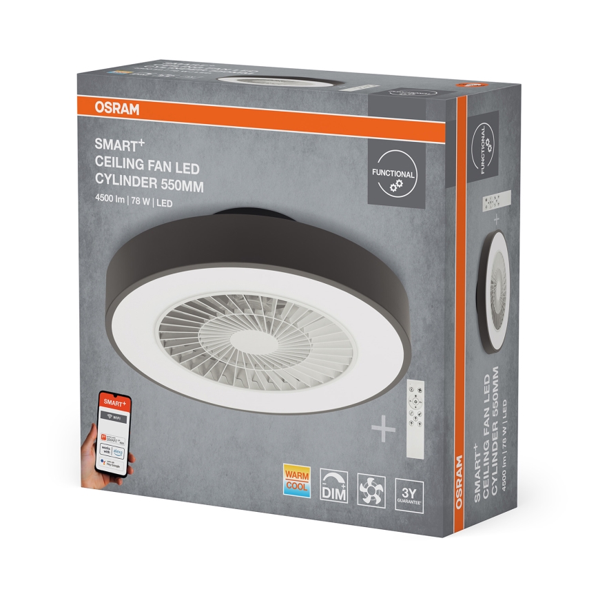 Osram - SMART+ LED-hämardatav laelamp ventilaatoriga LED/78W/230V 3000-6500K Wi-Fi + kaugjuhtimispult