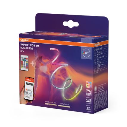 Osram - RGB-LED hämardatav riba SMART+ MAGIC 3m LED/22W/230V Wi-Fi + kaugjuhtimispult