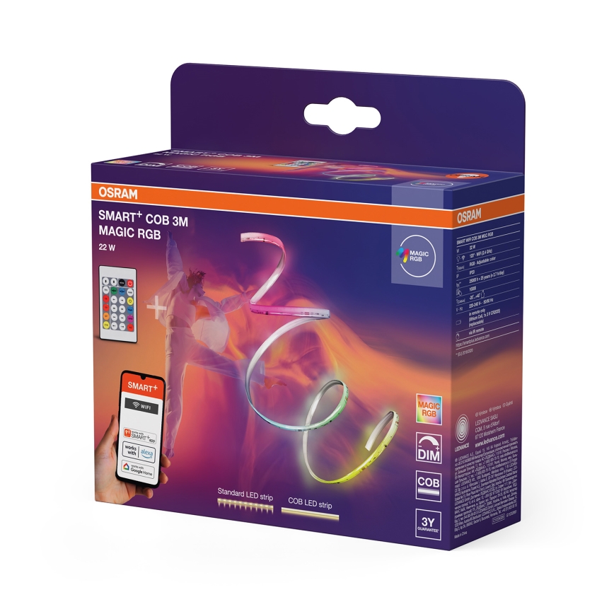 Osram - RGB-LED hämardatav riba SMART+ MAGIC 3m LED/22W/230V Wi-Fi + kaugjuhtimispult