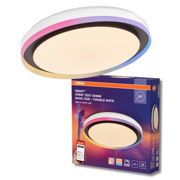 Osram - SMART+ MAGIC RGBW LED hämardatav laelamp, 38W/230V, läbimõõt 49 cm, must, 2700-6500K, Wi-Fi