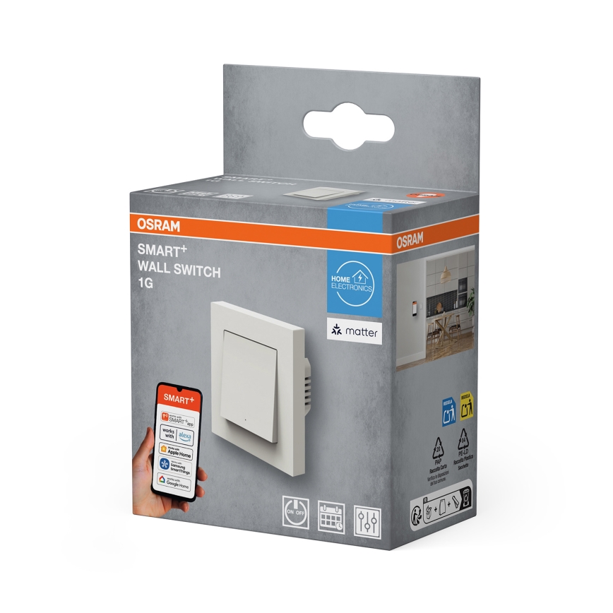 Osram - SMART+ MATTER 1-nupuline lüliti 230V Wi-Fi