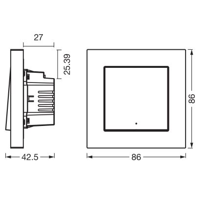 Osram - SMART+ MATTER 1-nupuline lüliti 230V Wi-Fi