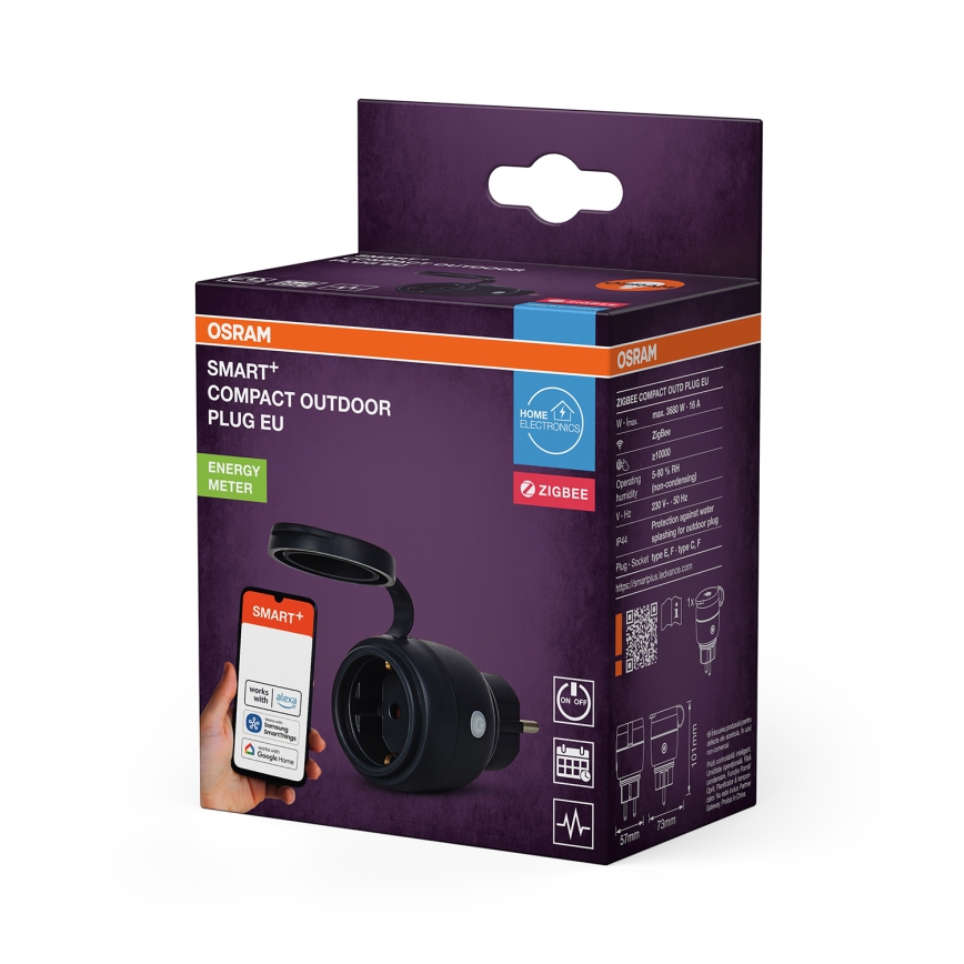 Osram - SMART+ nutikas väline SCHUKO pistikupesa 3680W/230V/16A IP44