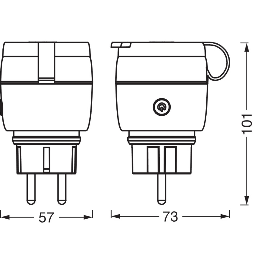 Osram - SMART+ nutikas väline SCHUKO pistikupesa 3680W/230V/16A IP44
