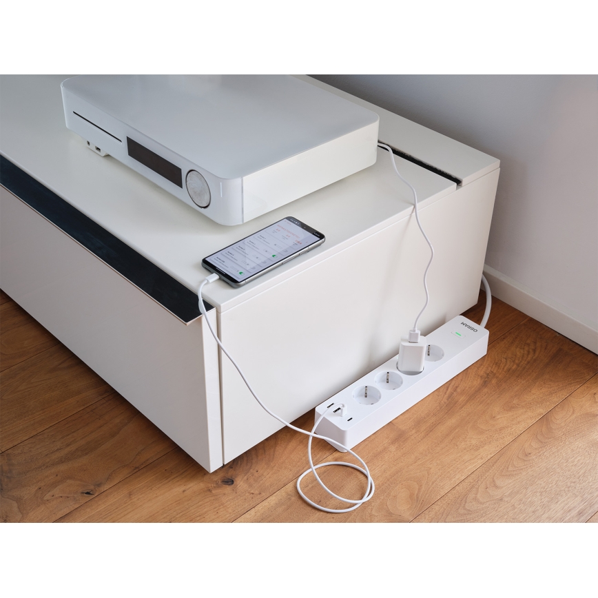 Osram - SMART+ pikendusjuhe 4Z, F-tüüp + 2xUSB-A + 2xUSB-C Wi‑Fi