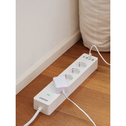 Osram - SMART+ pikendusjuhe 4Z, F-tüüp + 2xUSB-A + 2xUSB-C Wi‑Fi