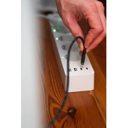 Osram - SMART+ pikendusjuhe 4Z, F-tüüp + 2xUSB-A + 2xUSB-C Wi‑Fi