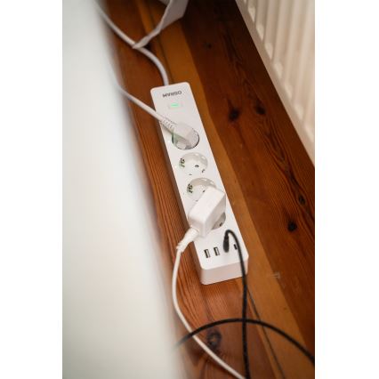 Osram - SMART+ pikendusjuhe 4Z, F-tüüp + 2xUSB-A + 2xUSB-C Wi‑Fi