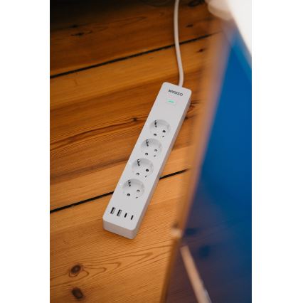 Osram - SMART+ pikendusjuhe 4Z, F-tüüp + 2xUSB-A + 2xUSB-C Wi‑Fi