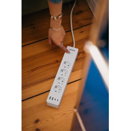 Osram - SMART+ pikendusjuhe 4Z, F-tüüp + 2xUSB-A + 2xUSB-C Wi‑Fi