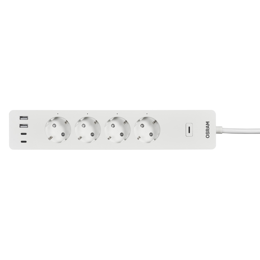 Osram - SMART+ pikendusjuhe 4Z, F-tüüp + 2xUSB-A + 2xUSB-C Wi‑Fi