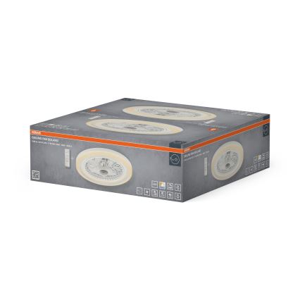 Osram - hämardatav LED-laelamp ventilaatoriga SOLANO LED/26W/230V 3000/4000/6500K + kaugjuhtimispult