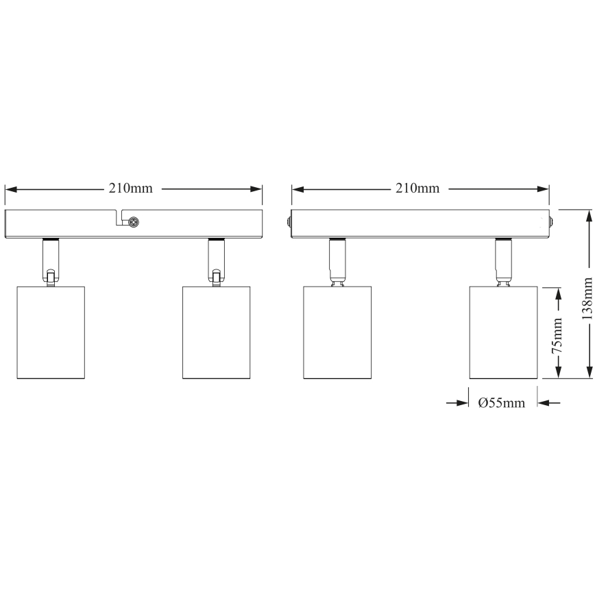 Osram - Suunatav laevalgusti ELEMENTAL 4xGU10/6W/230V
