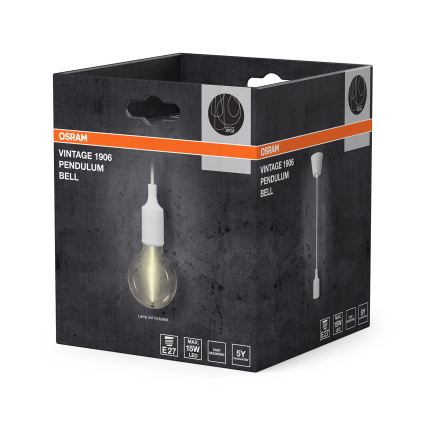 Osram - Toitejuhe PENDULUM BELL 1xE27/15W/230V valge