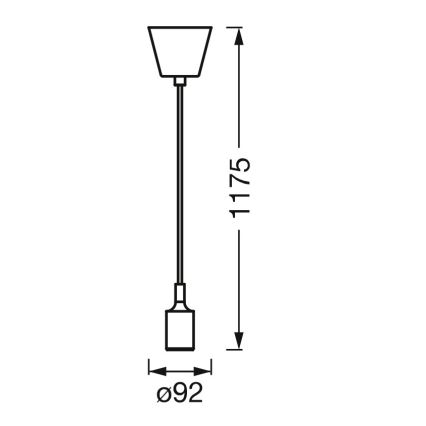 Osram - Toitejuhe PENDULUM BELL 1xE27/15W/230V valge