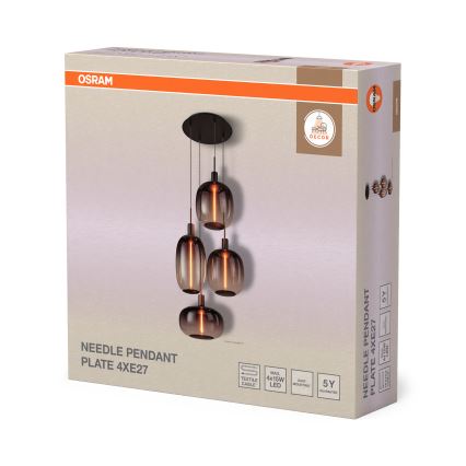 Osram - Toitekaabel NEEDLE PENDANT 4xE27/25W/230V antratsiit