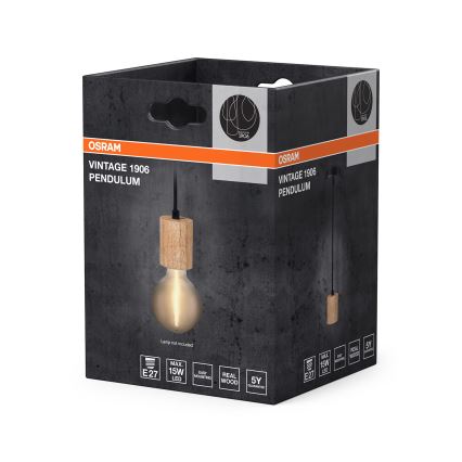 Osram - Toitekaabel PENDULUM CYLINDER 1xE27/15W/230V puit