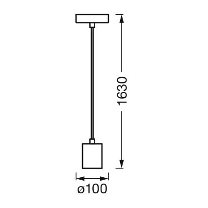 Osram - Toitekaabel PENDULUM CYLINDER 1xE27/15W/230V puit
