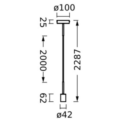 Osram - toitekaabel PENDULUM NEEDLE 1xE27/15W/230V beež
