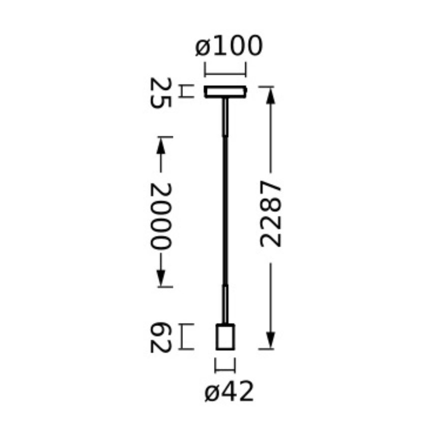 Osram - toitekaabel PENDULUM NEEDLE 1xE27/15W/230V beež