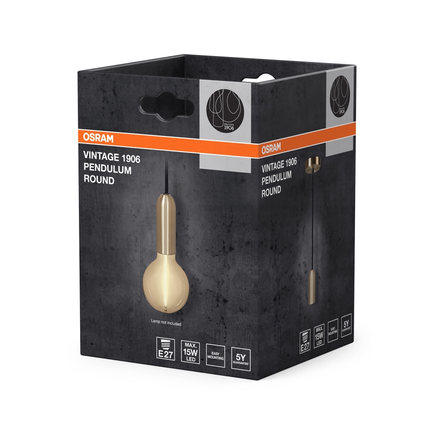 Osram - Toitekaabel PENDULUM ROUND 1xE27/15W/230V kuldne