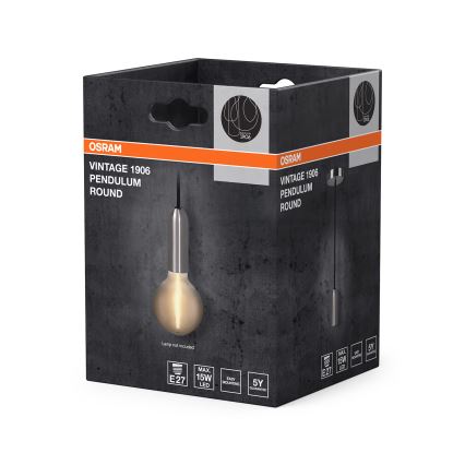 Osram - Toitekaabel PENDULUM ROUND 1xE27/15W/230V läikiv kroom