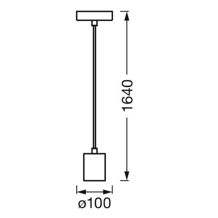 Osram - Toitekaabel PENDULUM ROUND 1xE27/15W/230V läikiv kroom